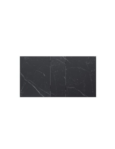 Mesa Extensible KLARA 120/150x80 cm, Porcelánico / Metal / Negro