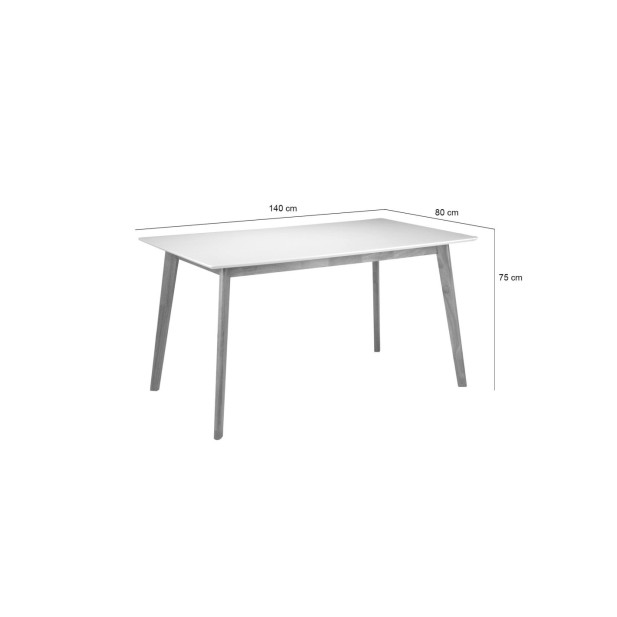 Mesa MOIRA 140x80 cm de Comedor,...
