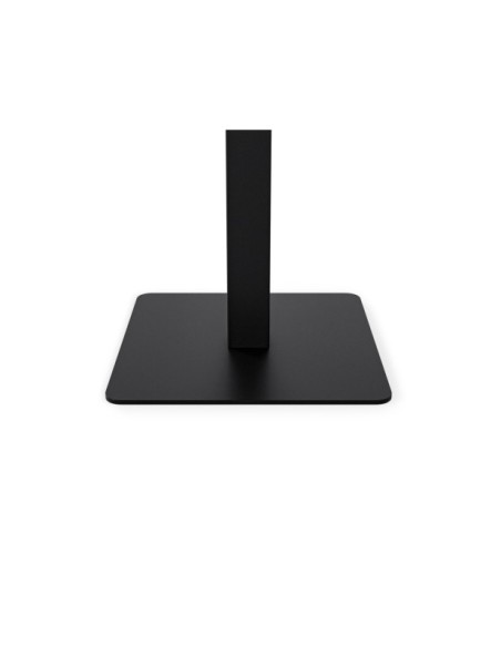 Mesa Alta LOWE 70x70x96 cm de Comedor, Porcelánico / Metal / Negro
