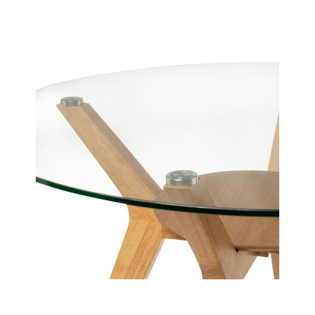 Mesa MAURICE Ø100x76 cm, Cristal /...
