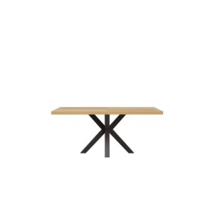 Mesa JULES 140x90 cm de Comedor, Chapa de Roble / Metal /... 2
