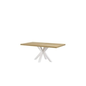 Mesa JULES 140x90 cm de Comedor, Chapa de Roble / Metal /...