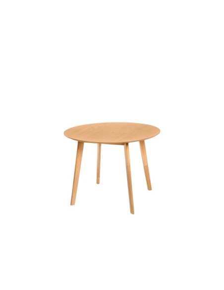 Mesa NONA Ø100x75 cm de Comedor, Chapa de Roble / Madera / Roble