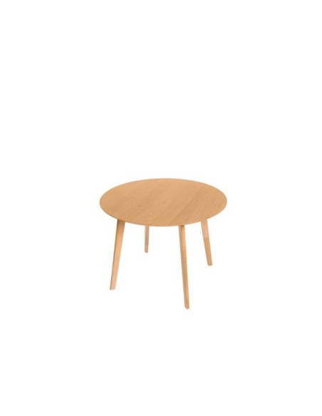 Mesa NONA Ø100x75 cm de Comedor, Chapa de Roble / Madera / Roble