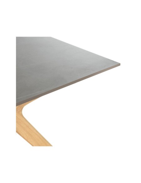 Mesa HERON 160x90 cm de Comedor, Porcelánico / Madera / Gris / Roble