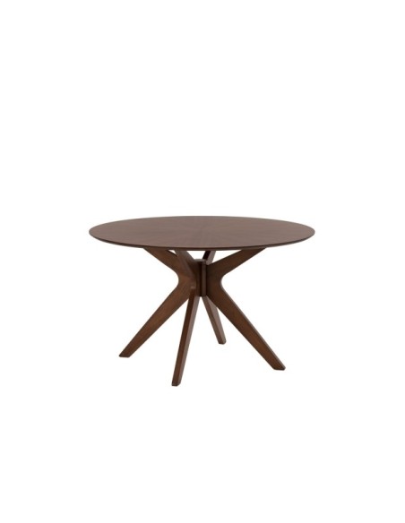 Mesa KARINE Ø120x74 cm de Comedor, Madera de Nogal / Nogal