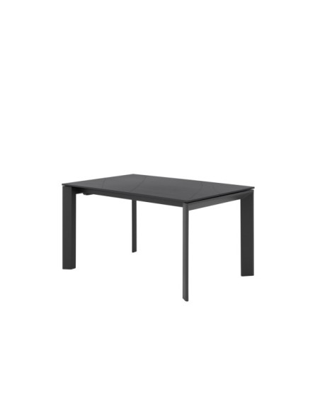 Mesa Extensible MARIAH 160/240x90 cm, Porcelánico / Metal / Negro