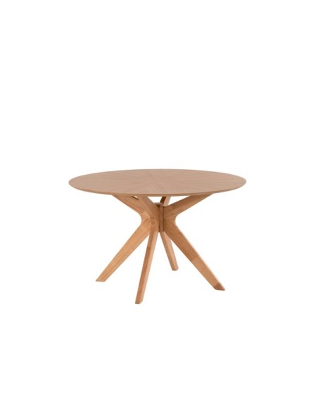 Mesa KARINE Ø120x74 cm de Comedor, Madera de Roble / Roble