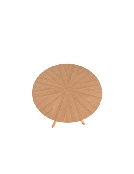 Mesa KARINE Ø120x74 cm de Comedor, Madera de Roble / Roble