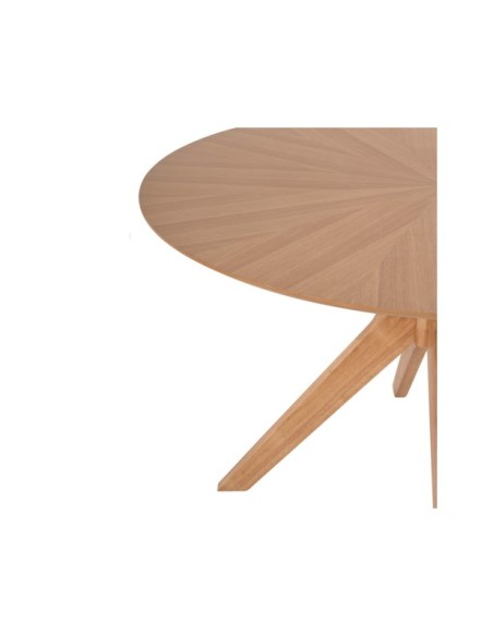 Mesa KARINE Ø120x74 cm de Comedor, Madera de Roble / Roble