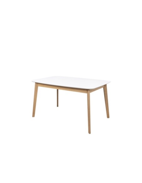 Mesa Extensible NOHORA, 140/188x90 cm, MDF / Madera / Blanco / Roble