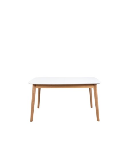Mesa Extensible NOHORA, 140/188x90 cm, MDF / Madera / Blanco / Roble