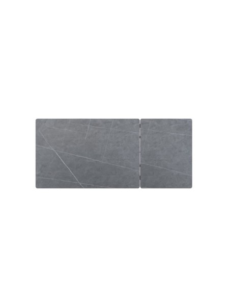Mesa Extensible CENTAURUS 140/200x90 cm, Porcelánico / Metal / Gris / Negro