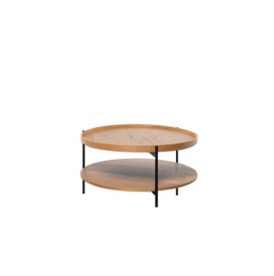 Mesa de Centro LICHT, Chapa de Roble / Metal / Natural