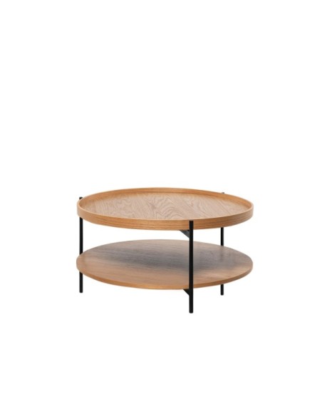 Mesa de Centro LICHT, Chapa de Roble / Metal / Natural