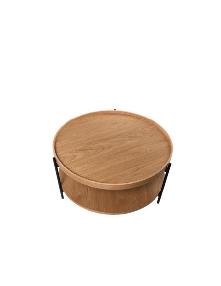 Mesa de Centro LICHT, Chapa de Roble / Metal / Natural