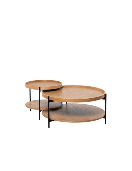 Mesa de Centro LICHT, Chapa de Roble / Metal / Natural