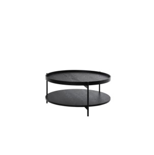 Mesa de Centro LICHT, Chapa de Roble / Metal / Negro