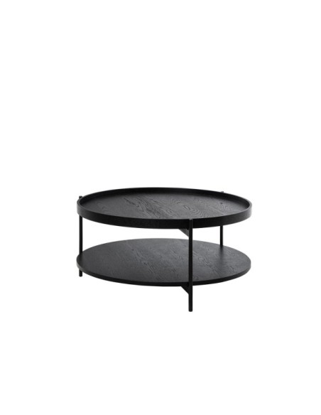 Mesa de Centro LICHT, Chapa de Roble / Metal / Negro
