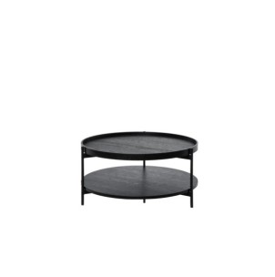 Mesa de Centro LICHT, Chapa de Roble / Metal / Negro 2