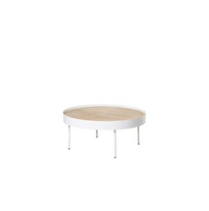 Mesa de Centro WALLY, Madera / Metal / Roble / Blanco