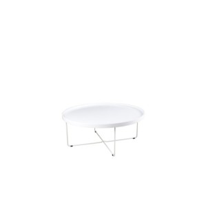Mesa de Centro NEWMAN, DM / Metal / Blanco
