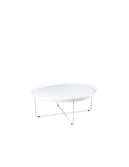Mesa de Centro NEWMAN, DM / Metal / Blanco