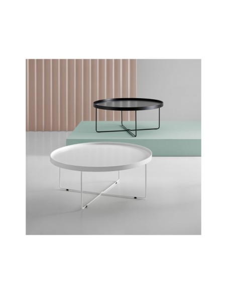 Mesa de Centro NEWMAN, DM / Metal / Blanco