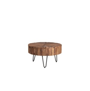 Mesa de Centro HEFTY, Madera Reciclada / Hierro / Natural...
