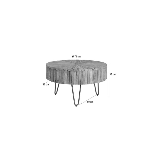 Mesa de Centro HEFTY, Madera...