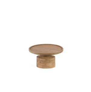 Mesa de Centro HUBERT Ø80 cm, Madera de Mango / Natural