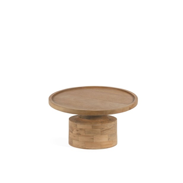 Mesa de Centro HUBERT Ø80 cm, Madera...