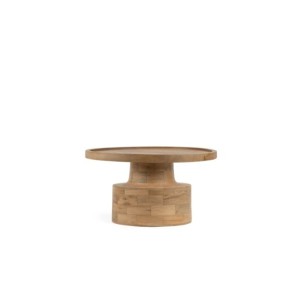 Mesa de Centro HUBERT Ø80 cm, Madera de Mango / Natural 2