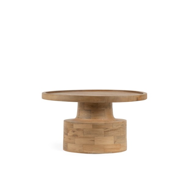 Mesa de Centro HUBERT Ø80 cm, Madera...