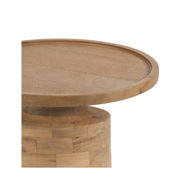 Mesa de Centro HUBERT Ø80 cm, Madera...
