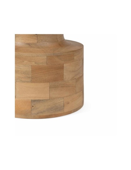 Mesa de Centro HUBERT Ø80 cm, Madera de Mango / Natural