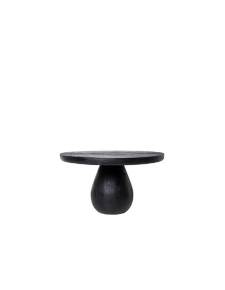 Mesa de Centro THOMAS Ø70 cm, Madera de Mango / Negro