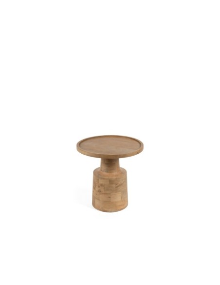 Mesa de Centro HUBERT Ø45 cm, Madera de Mango / Natural