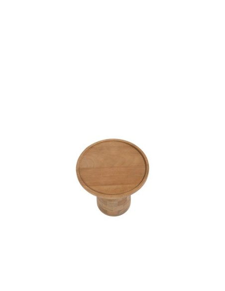 Mesa de Centro HUBERT Ø45 cm, Madera de Mango / Natural
