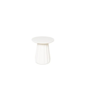 Mesa de Centro MIDAS Ø40 cm, Madera de Mango / Blanco