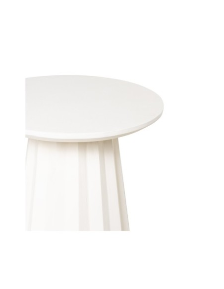 Mesa de Centro MIDAS Ø40 cm, Madera de Mango / Blanco