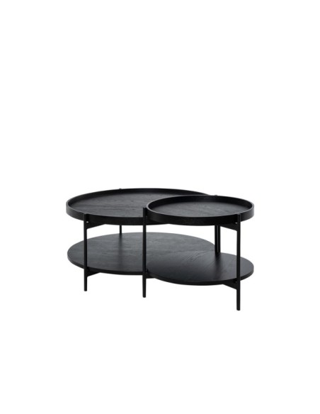 Mesa de Centro DIEM, Chapa de Roble / Metal / Negro