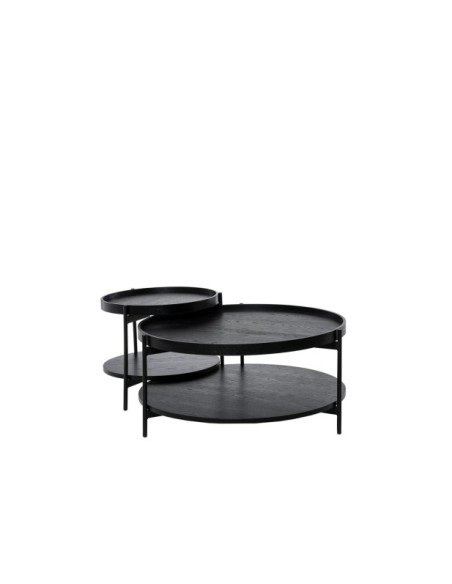 Mesa de Centro DIEM, Chapa de Roble / Metal / Negro