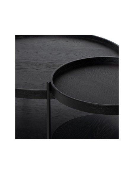 Mesa de Centro DIEM, Chapa de Roble / Metal / Negro