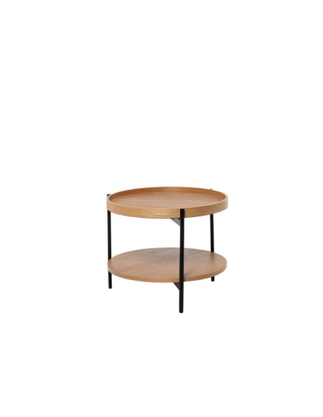 Mesa de Centro DIEM, Chapa de Roble / Metal / Natural / Negro