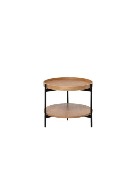 Mesa de Centro DIEM, Chapa de Roble / Metal / Natural / Negro