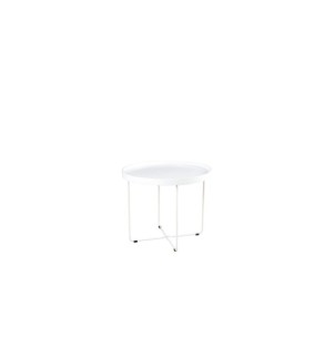 Mesa de Centro DUSHWANE, DM Lacado / Metal / Blanco