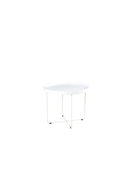 Mesa de Centro DUSHWANE, DM Lacado / Metal / Blanco