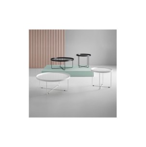 Mesa de Centro DUSHWANE, DM Lacado / Metal / Blanco 2