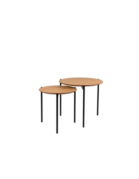 Mesa de Centro MARCUS, Chapa de Roble / Metal Negro